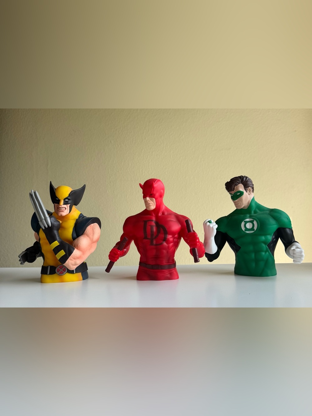 Superhero Bust Banks set of 3